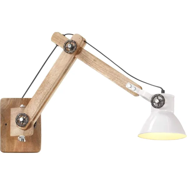 vidaXL Wandlamp industrieel rond E27 wit