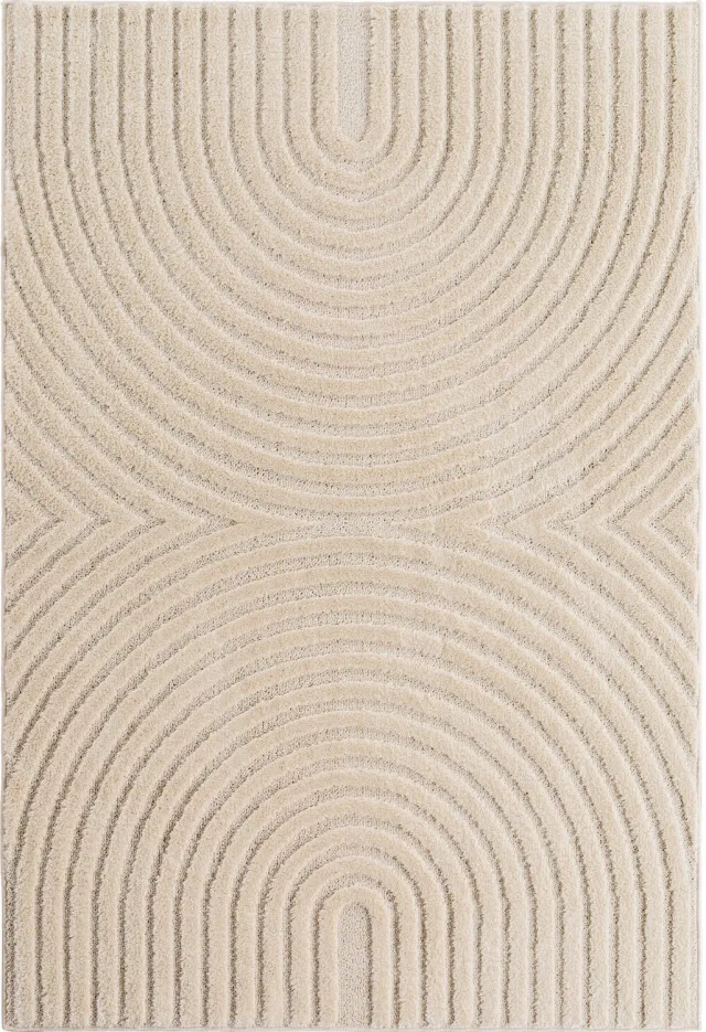 Ayyildiz Art – Laagpolig vloerkleed – Crème – Scandinavische boho – 60 x 110 cm