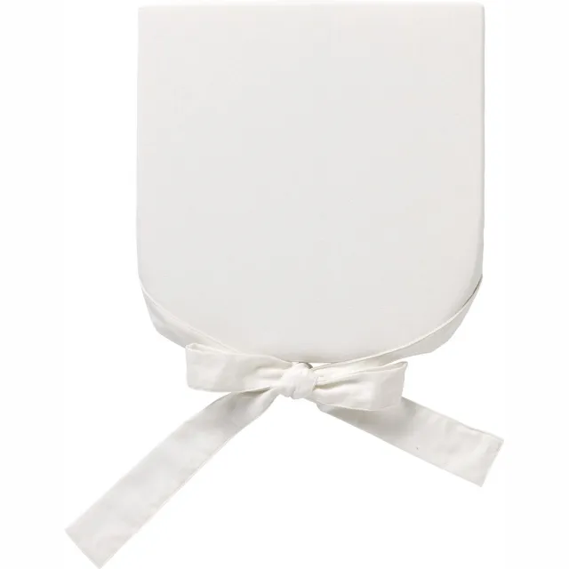 Dutch Decor JAVA - stoelkussen 40x40 cm - 100% katoen - met lint - Snow White - wit - Zitkussen Gebroken wit