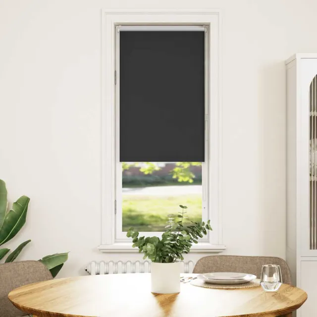 vidaXL Rolgordijn verduisterend 55x175cm stofbreedte 50,7 cm polyester Zwart