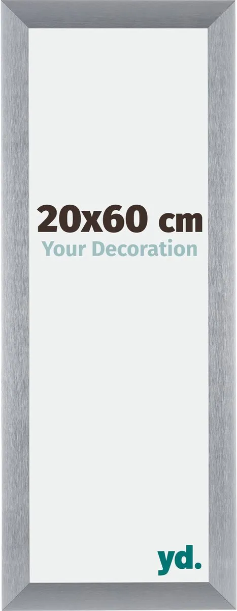 yd. Your Decoration - Fotolijst 20x60 cm - Aluminium - Zilver Geborsteld - Tucson