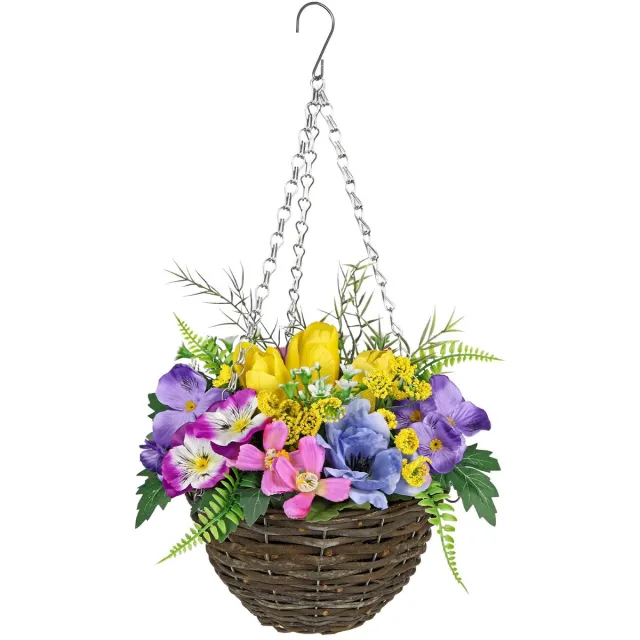 Unyqoos ® Charmante Kunstbloemen Hanger met Realistische Bloemendetails voor Binnen en Buiten Decoratie roze