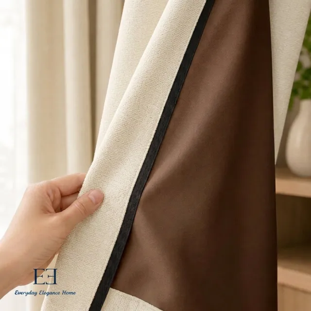Everyday Elegance Royal – Luxe Gordijnen met ringen – 480 GSM 100% Verduisterend & Thermisch – Beige – 132x300 CM