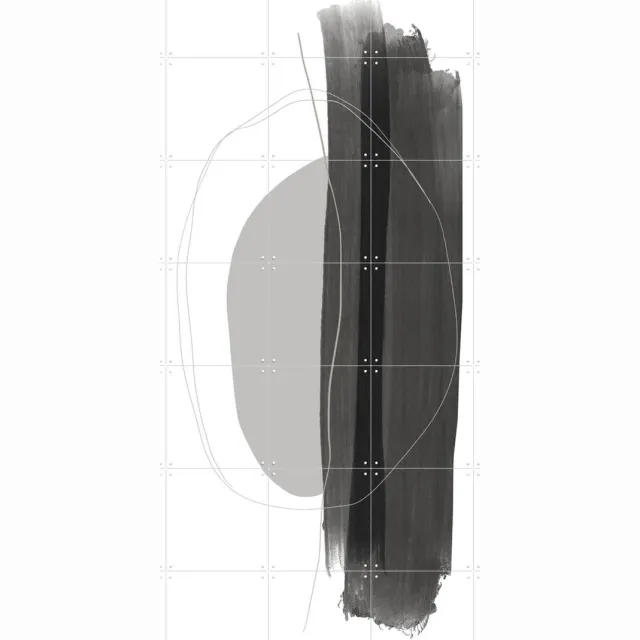 IXXI Feeling Safe, uplusmestudio & Various - 100 x 140 cm - Grote wanddecoratie en posters - Abstract, Line art, Minimalisme, Woonkamer, Slaapkamer Zwart en wit / Lichte tinten / Grijs