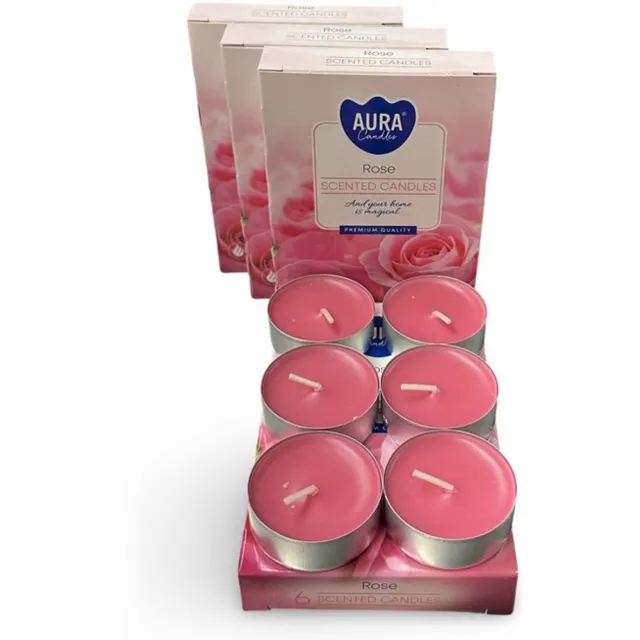 Aegis Bispol Geurtheelichten Rozengeur – Set van 6 Stuks