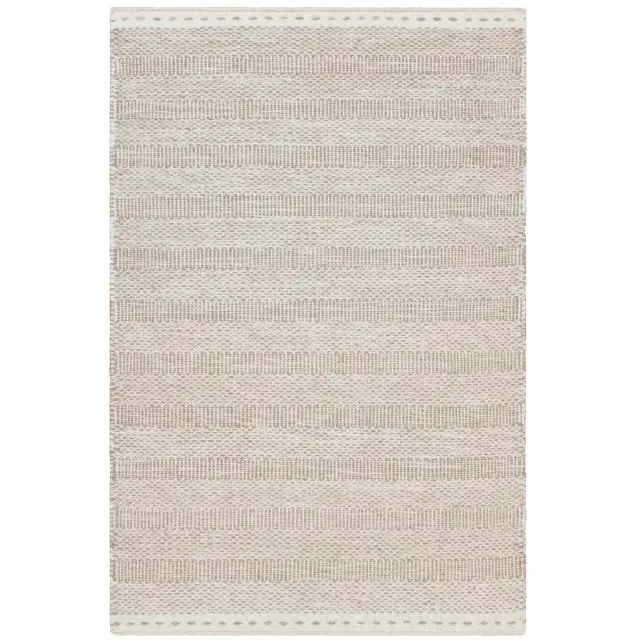 Dutch XXL Wollen Vloerkleed | Tapijt | Bombay | Strepen | Beige | 80x150 cm