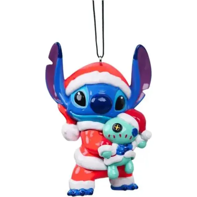 Disney License Disney 3D Stitch Met Scrump Kersthanger Blauw