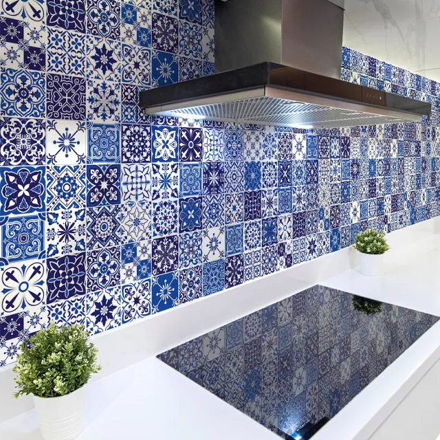 Ambiance Sticker Muurstickers - Zelfklevende tegelmuurstickers voor keuken en badkamer - 60 CARGINA tegelstickers - 60 stickers 20x20cm Multi color