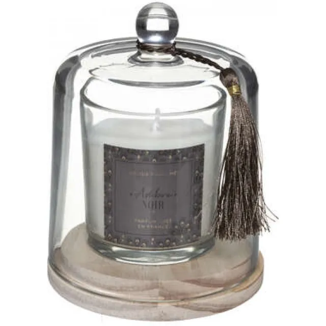 Atmosphera Créateur d'intérieur® Atmosphera Candle - Geurkaars - Geur Amber - Zachte en zoete geur - Met glazenhouder Gris foncé