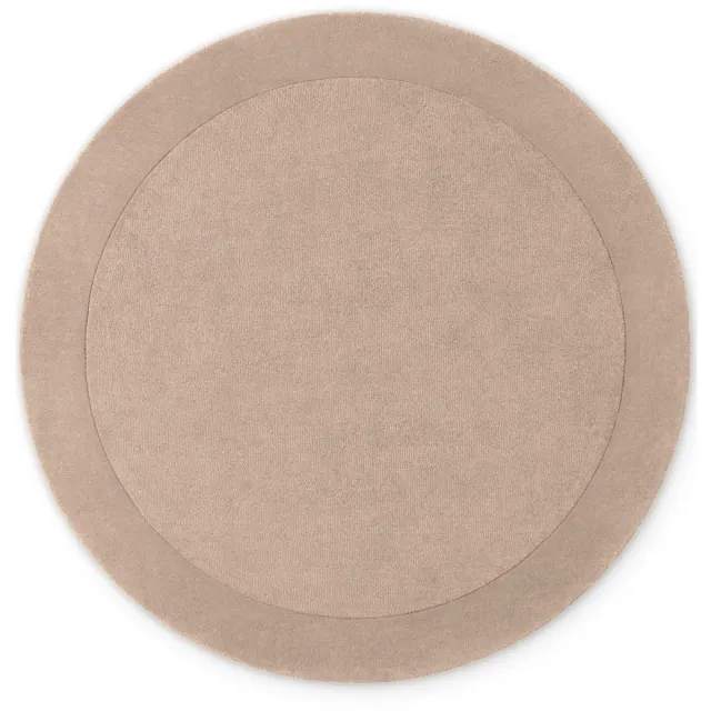 Villeroy & Boch Rond wollen Vloerkleed - Kivi - Beige - Laagpolig Tapijt - Ø 200 cm