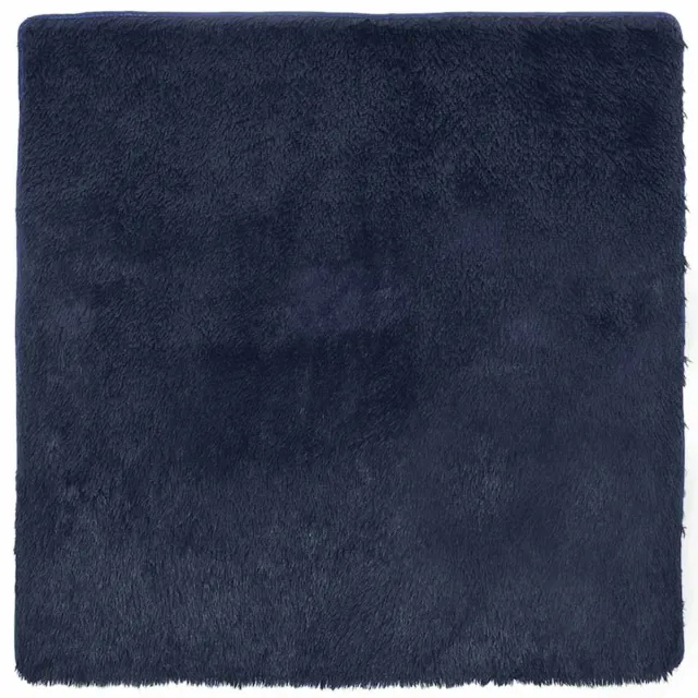 vidaXL Hoogpolig - vloerkleed - NAVARRA - cm - polyester - marineblauw