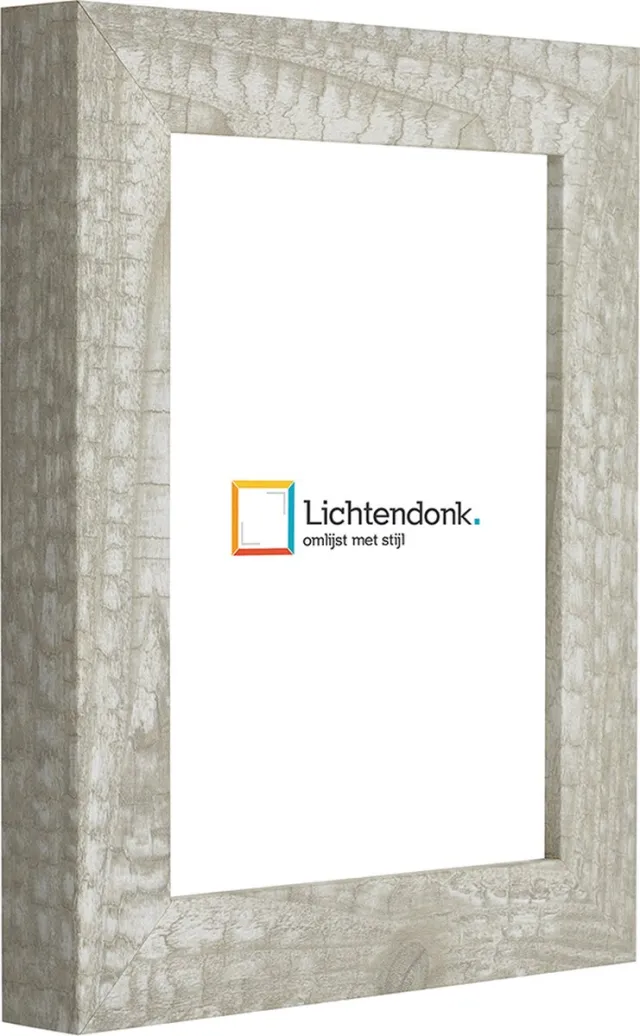 Lichtendonk Fotolijst - Wit Houtskool - Fotomaat 14,8x21 - Helder glas - Art.nr. 101099217148212