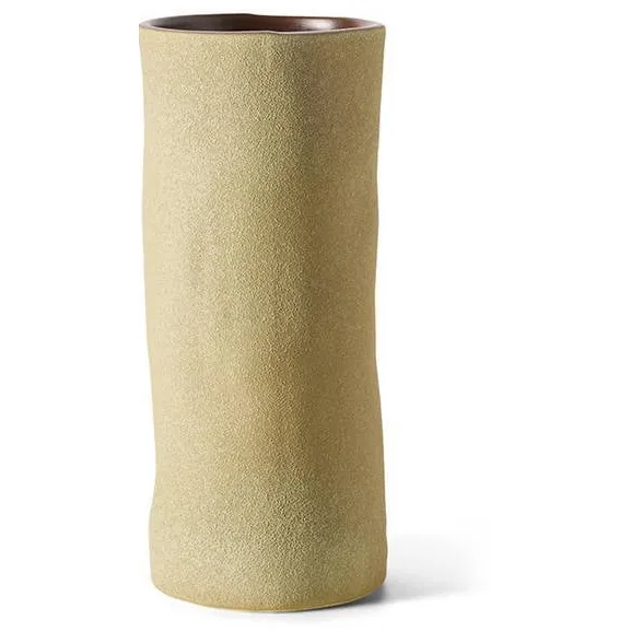 HKLIVING aardewerken vaas Long 9,5x10x22,5 cm - bruin