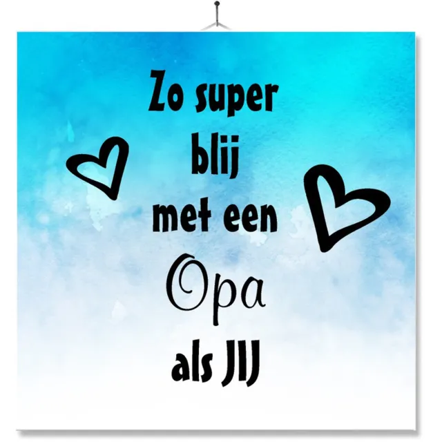 MC Living Tegel Met Opdruk | Geschenk | Kado | Zo super blij met een opa als jij Multi-Color