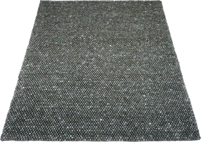 Veer Carpets Vloerkleed Pool Donker Groen 434 - 240 x 340 cm - Wol Hoogpolig Vloerkleed – Japandi / Modern Design