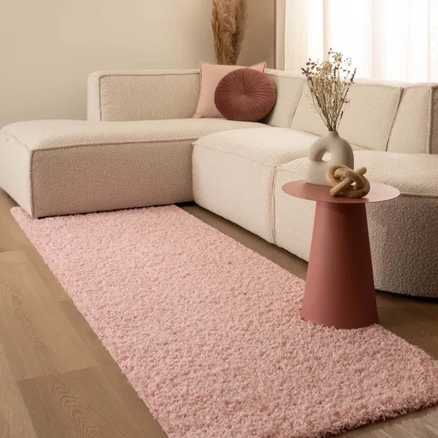 Tapeso Hoogpolige loper - Shaggy Trend lichtroze 80x250