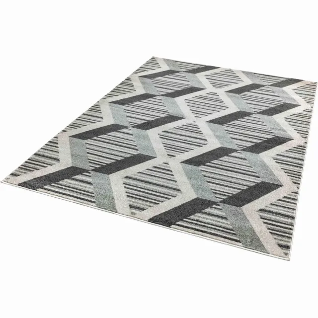 easy living Colt Diamond Grey Vloerkleed - 200x290 - Rechthoek - Laagpolig Tapijt - Modern - Grijs