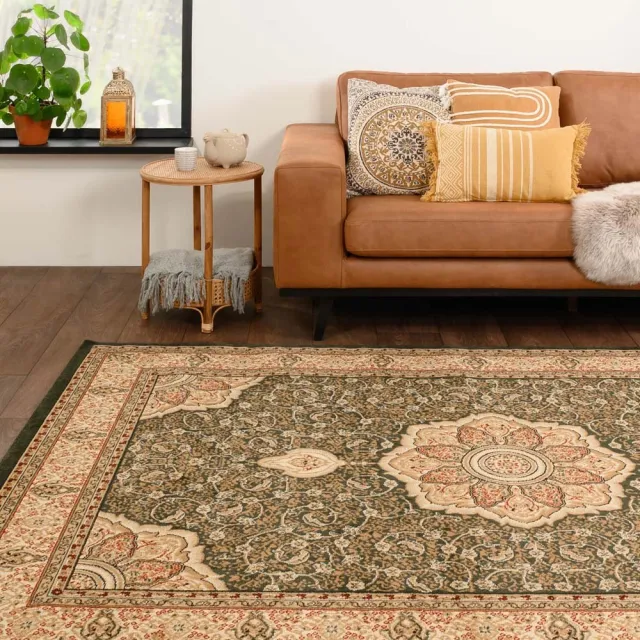 Tapeso Perzisch tapijt - Mirage Majesty groen/beige 200x290