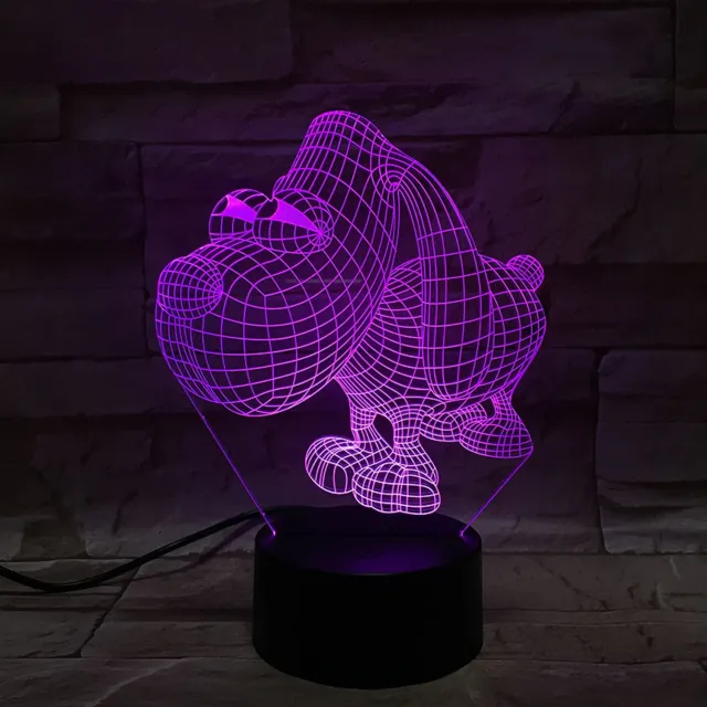 MC Living 3D Led Lamp Met Gravering - RGB 7 Kleuren - Hond