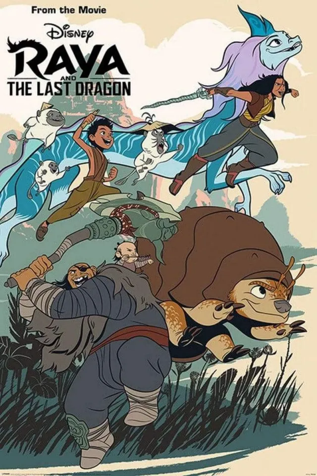 Pyramid Raya and the Last Dragon Jumping Into Action Poster 61x91.5cm Multi color