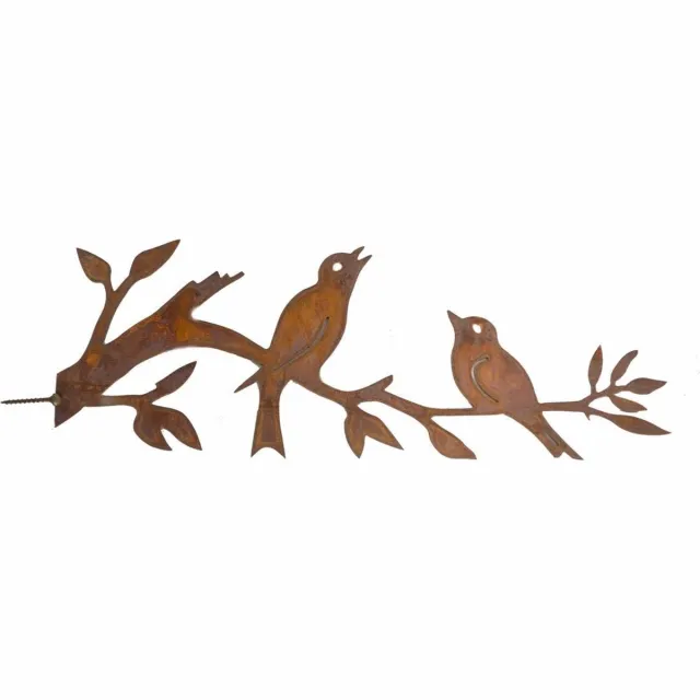 Iron Art Boomdecoratie Vogels - Boomschroef - Boomprikker - Cortenstaal Roest bruin