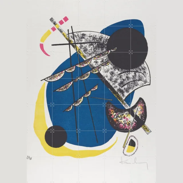 IXXI Kleine Welten II, Kandinsky & Bridgeman Images - 100 x 140 cm - Grote wanddecoratie en posters - Geometrische Kunst, Kleurrijk, Abstract Blauw / Kleur