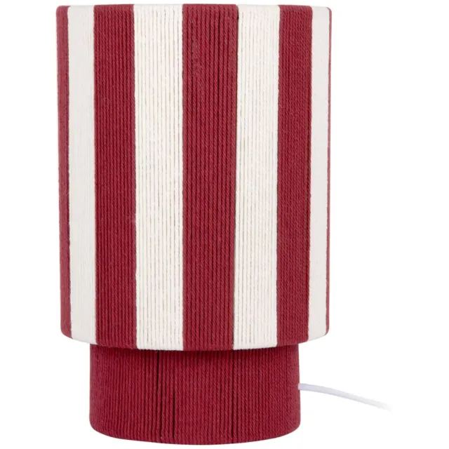 Leitmotiv Tafellamp Vienna Stripes - Burgundy/gebrokenwit Burgundyrood, gebrokenwit