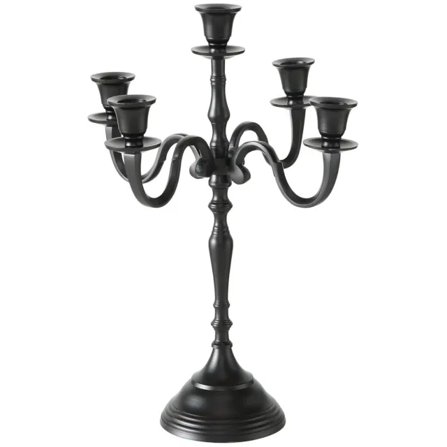 Boltze HO Kandelaar - Zwart - 5 kaars - Aluminium - 41 cm - Ø 30cm