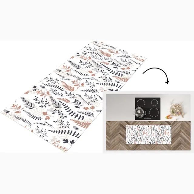 KitchenYeah Keukenloper - Loper keuken - Bladeren - Bloemen - Design - Keukenloper vinyl multicolor