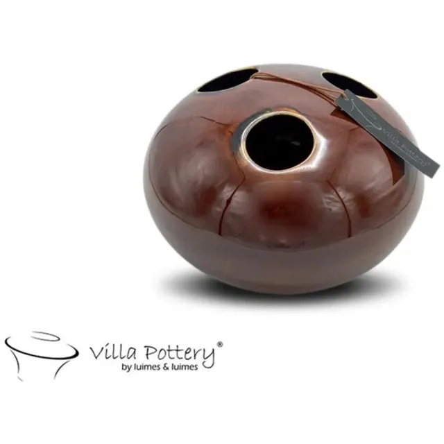 Villa Pottery Marrakech Vaas Bruin Cognac D20 x