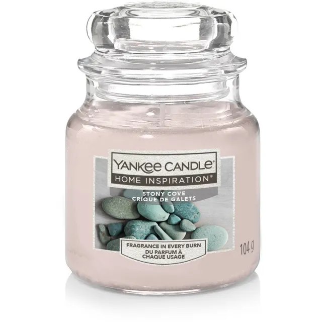 Yankee Candle Home Inspiration - Stony Cove Medium Geurkaars - 75 branduren Beige