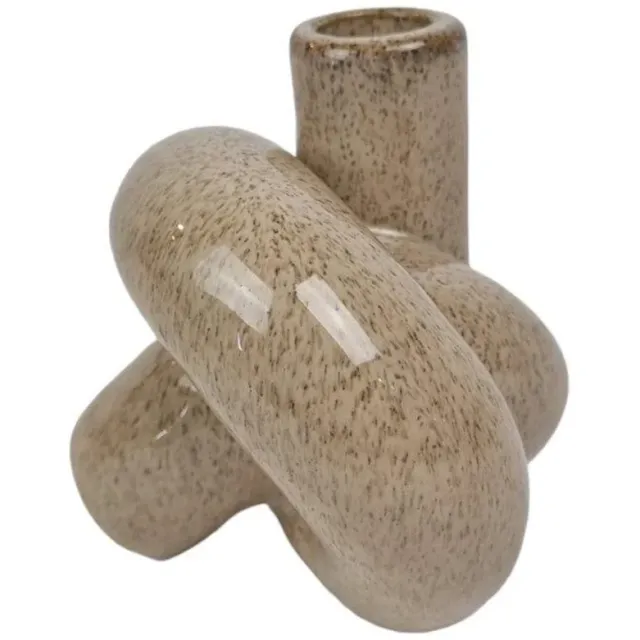 Kaarshouder Venosa keramiek beige