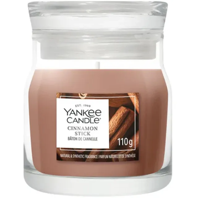 Yankee Candle Cinnamon Stick Small Jar Geurkaars - tot 30 branduren Bruin