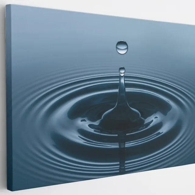 Saammp Canvas Schilderij - waterdruppel - Abstract - 60x40 - Foto op canvas - Wanddecoratie - Muurdecoratie Woonkamer - Slaapkamer decoratie - Canvas Print multicolor