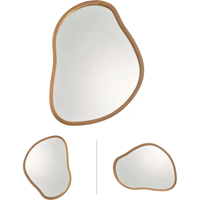 Trendy Meije Organische Wandspiegel - Eiken - 70x50 cm - Spiegel