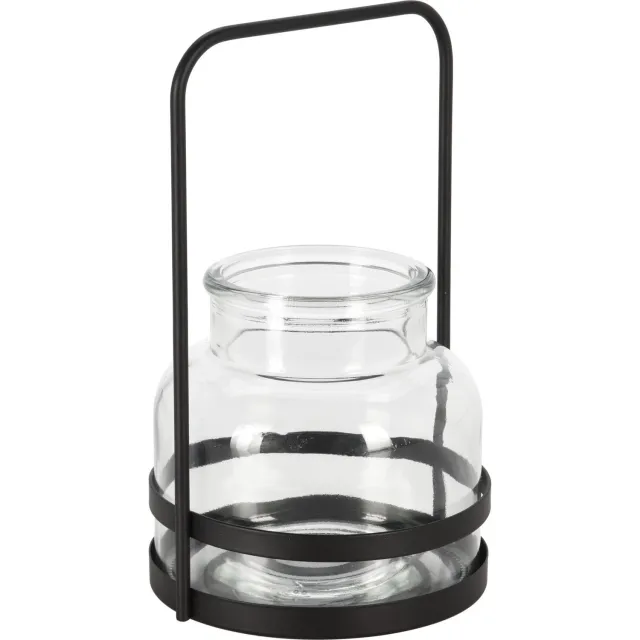 Home & Styling Collection Home Styling Collection - Theelichthouder met metalen frame Transparant