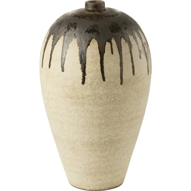 J-Line vaas Lombok - keramiek - beige/bruin - small - 56 cm hoog Multi
