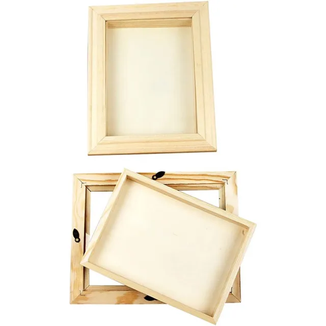 PacklinQ 3D lijst met glas, D: 2,5 cm, afm 18,2x23,2 cm, 1 stuk Natural