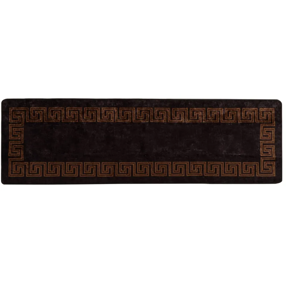vidaXL Vloerkleedloper MARSA Zwart 80 x 250 cm Polyester en PVC