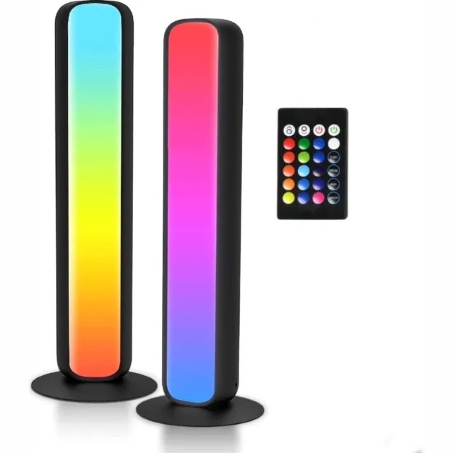 Vintag LED Lichtbalk RGB + Wit - 2 Stuks - USB - 4 standen - Op Afstandsbediening - Tafellamp - Light Bar - LED Sfeerverlichting