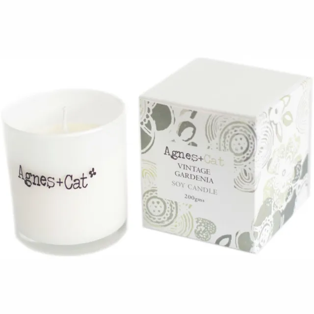 Ancient Wisdom 2 x Soy wax Geurkaars in Glas - Vintage Gardenia - 200ML - 30 Branduren - Veganistisch