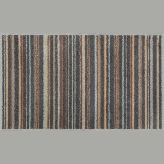 Kleen-Tex Turtle Wasbare Deurmat - Hawthorn Stripe - 75 x 120 cm beige