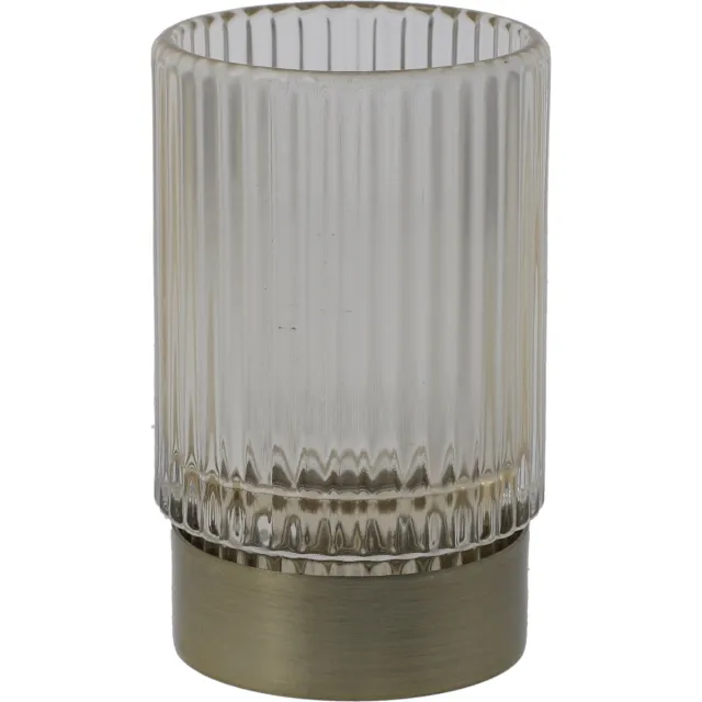 Goebel Accessoires | Windlicht Golden Smoke | Glas - 10cm - theelicht - waxinelicht houder
