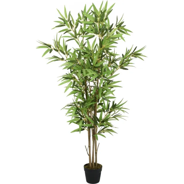 vidaXL Kunstplant - bamboe - 828 - bladeren - 150 - cm - groen