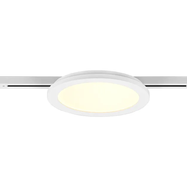 Trio LED Railverlichting - Plafondlamp - Plafondverlichting - DUOLINE - 2 Fase - 13W - Warm Wit 3000K - Dimbaar - Rond - Mat Wit - Kunststof