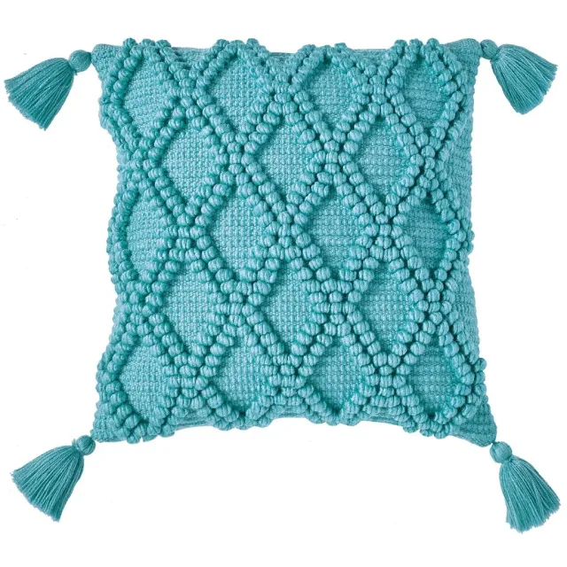 Ulster Weavers Kussen - Alda - Ulster Weavers - Aqua - Met binnen kussen - 43 cm x 43 cm
