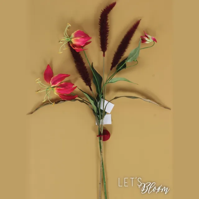 Joeff Let's Bloøm | Joeff | MUUSS | Modulaire wandhouder voor kunstbloemen | Burgundy | Wanddecoratie | Bloemenhouder | Zijdebloemen aan de muur | Kunstbloemen houder
