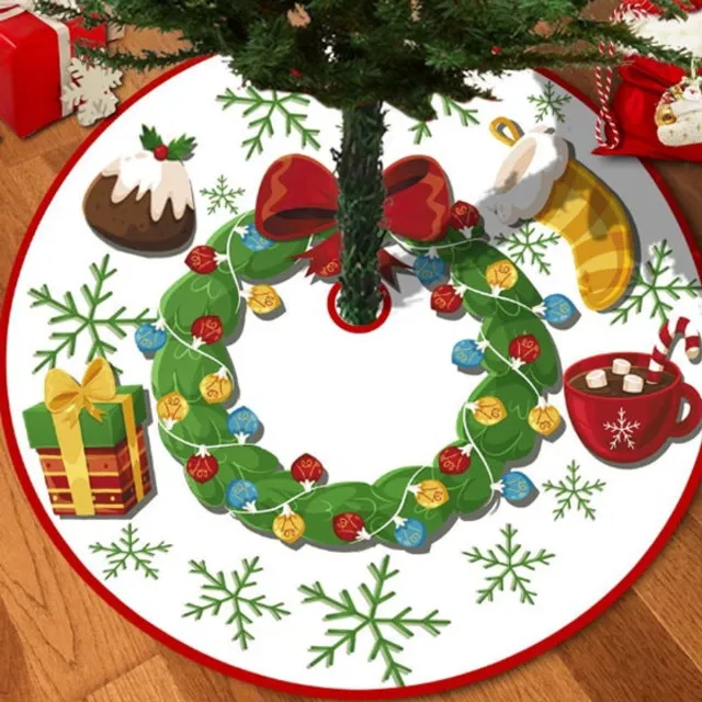 Oemmn Kerstboomkleed – Klassiek kerstboomkleed, ondermat, kerstbomen, kleden, voetbedekking, huis, binnen, feest, nieuwjaarsdecoratie