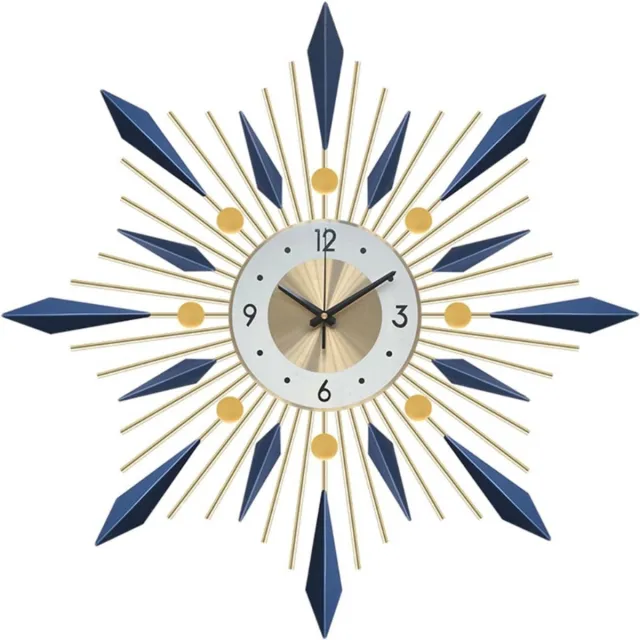 Thuys Grote – Moderene – Metalen – Wandklok – Met – Slinger – Stille – Tikvrije – Wandklok – Simpel – Mode Blauw