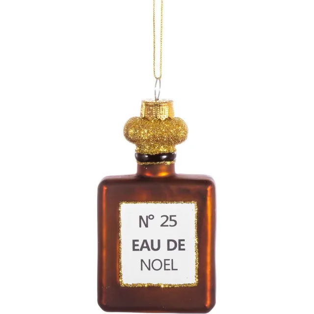 Sass & Belle Eau de noël parfumfles kerstbal - Sass & Belle oranje-bruin